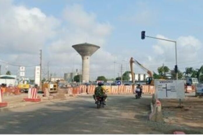 Bénin échangeur carrefour Vêdoko