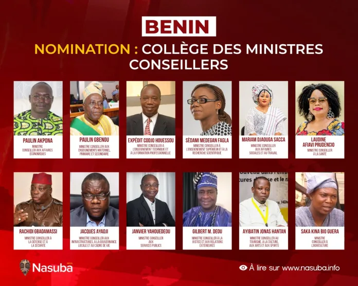 Bénin Ministres conseillers jeunesse