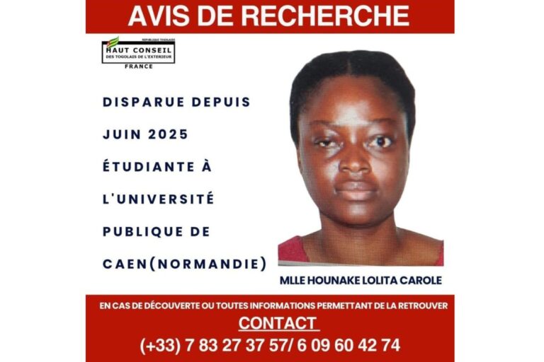 L’étudiante togolaise disparue en France retrouvée vivante