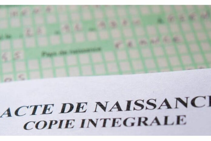 France, acte de naissance, prénoms