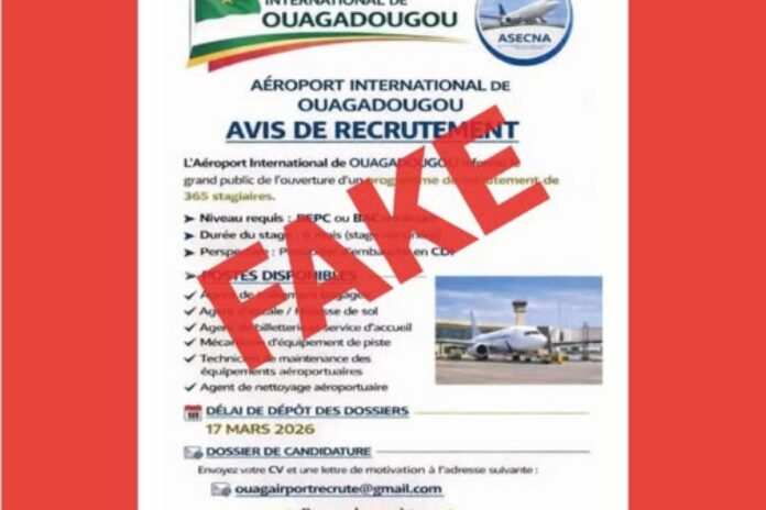 Arnaque fausse recrutement réseaux sociaux