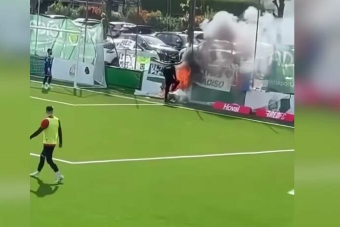 Vidéo joueur Inter incendie stade