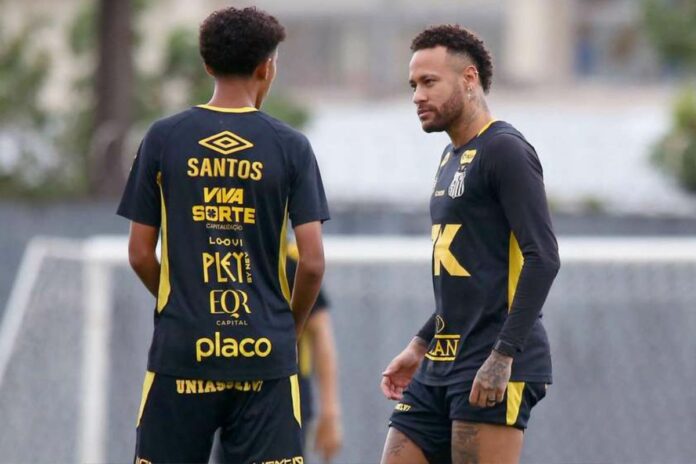 Santos gifle Neymar Robinho Jr