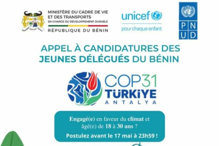 Bénin Climat appel à candidatures COP31