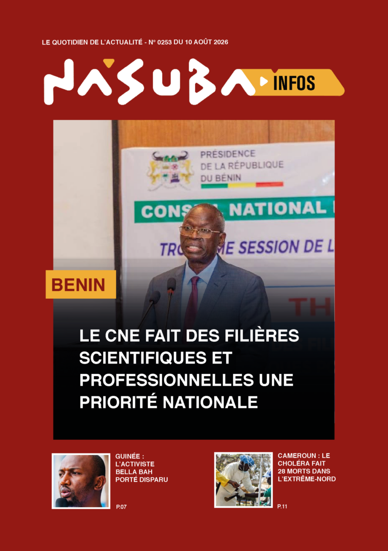 Quotidien Nasuba Infos du lundi 10 août 2026