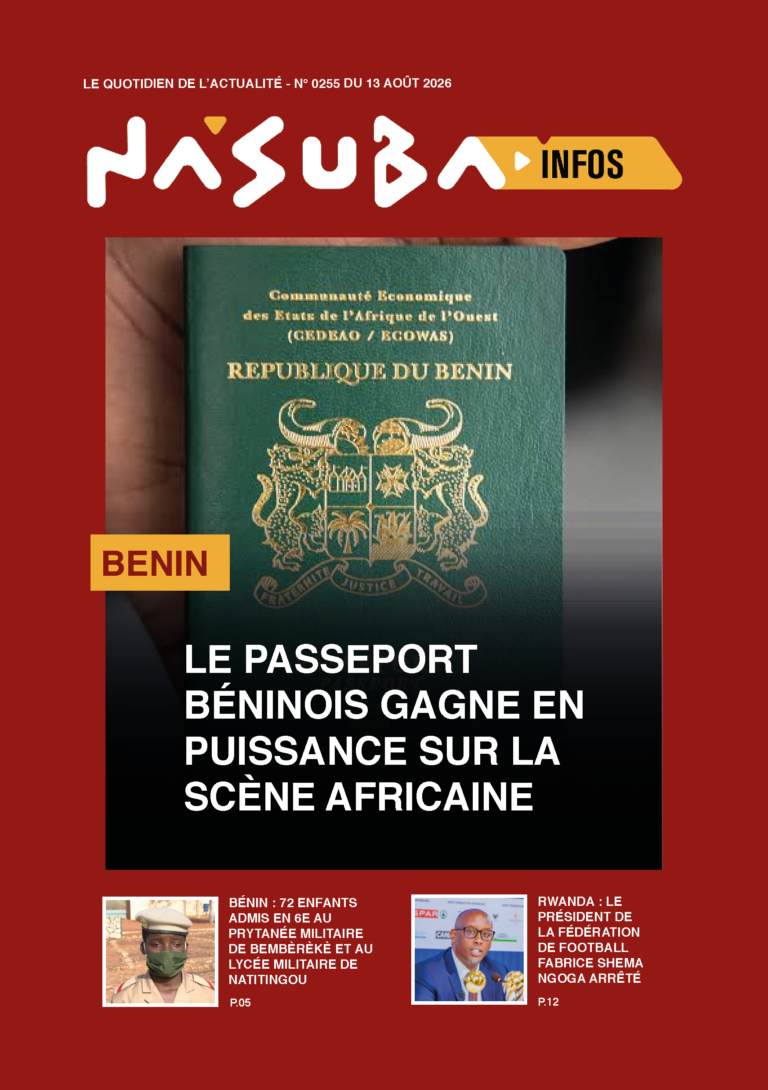 Quotidien Nasuba Infos du jeudi 13 août 2026
