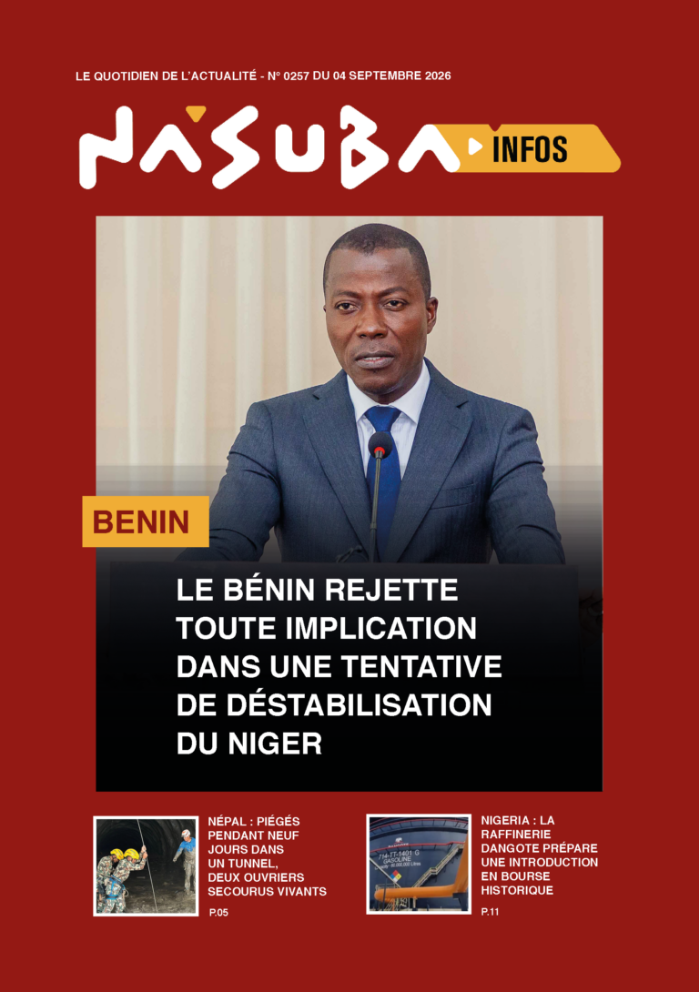 Quotidien Nasuba Infos du vendredi 04 septembre 2026