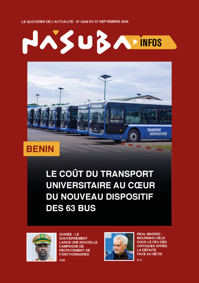 Quotidien Nasuba Infos du lundi 07 septembre 2026