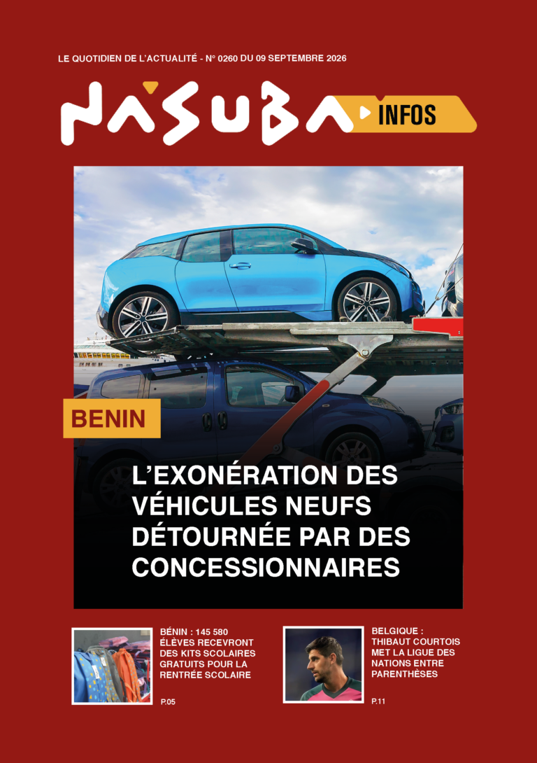 Quotidien Nasuba Infos du mercredi 09 septembre 2026