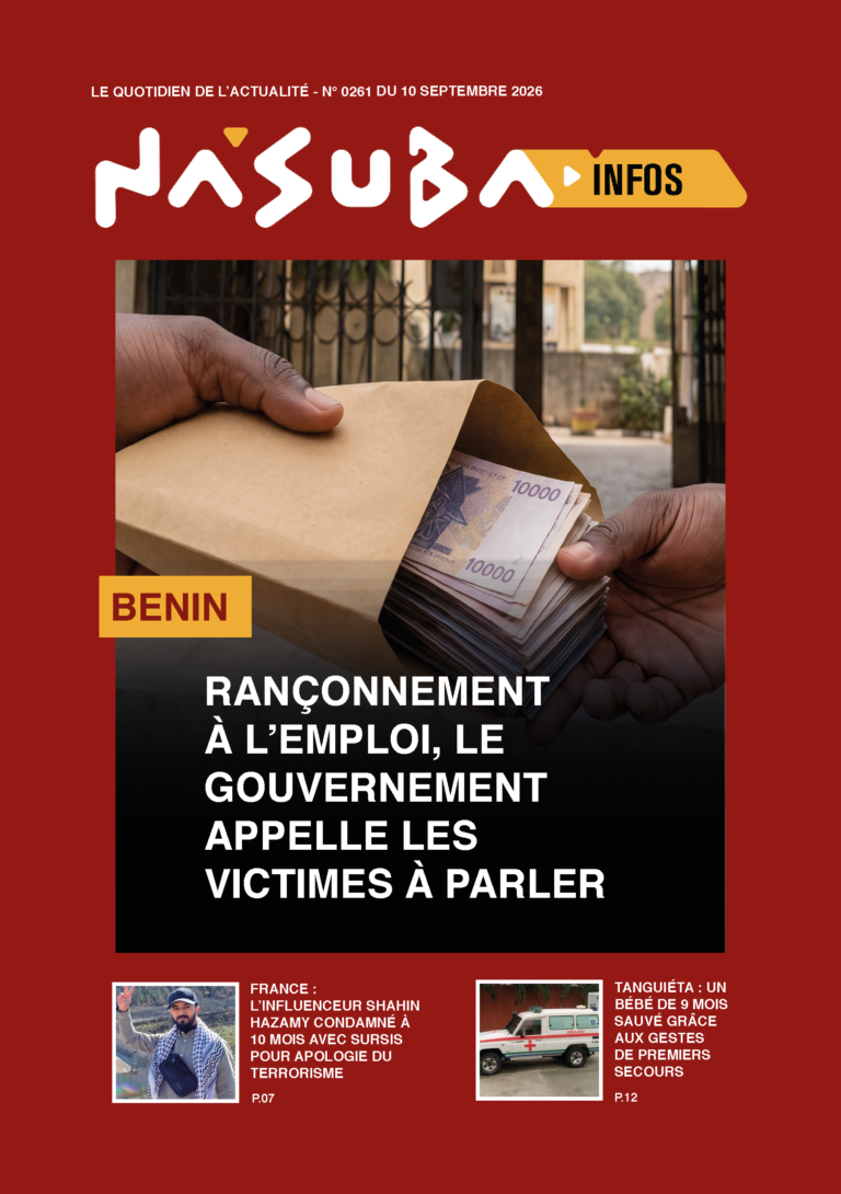 Quotidien Nasuba Infos du jeudi 10 septembre 2026