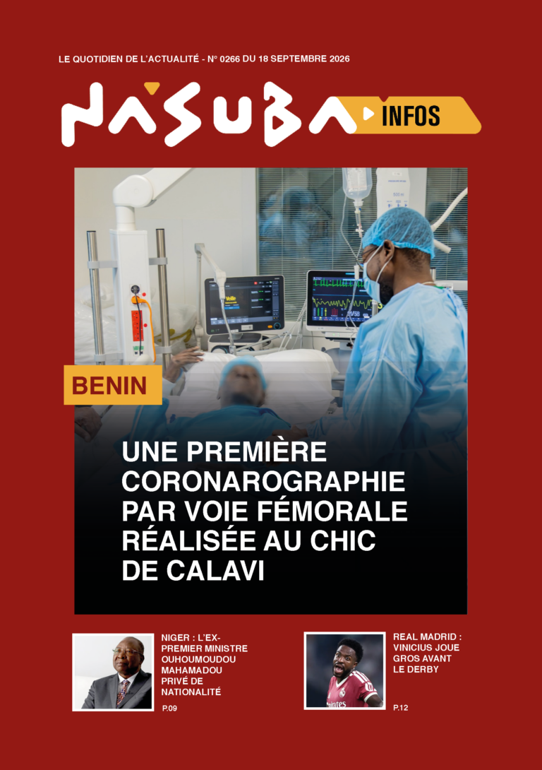 Quotidien Nasuba Infos du vendredi 18 septembre 2026
