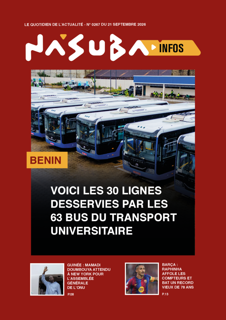 Quotidien Nasuba Infos du lundi 21 septembre 2026