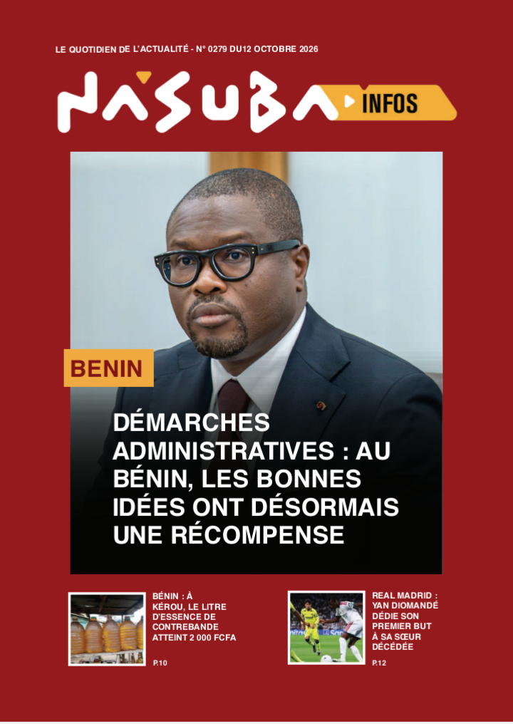 Quotidien Nasuba Infos du lundi 12 octobre 2026