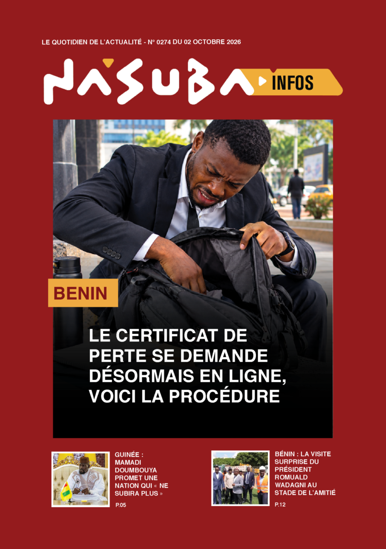 Quotidien Nasuba Infos du vendredi 02 octobre 2026