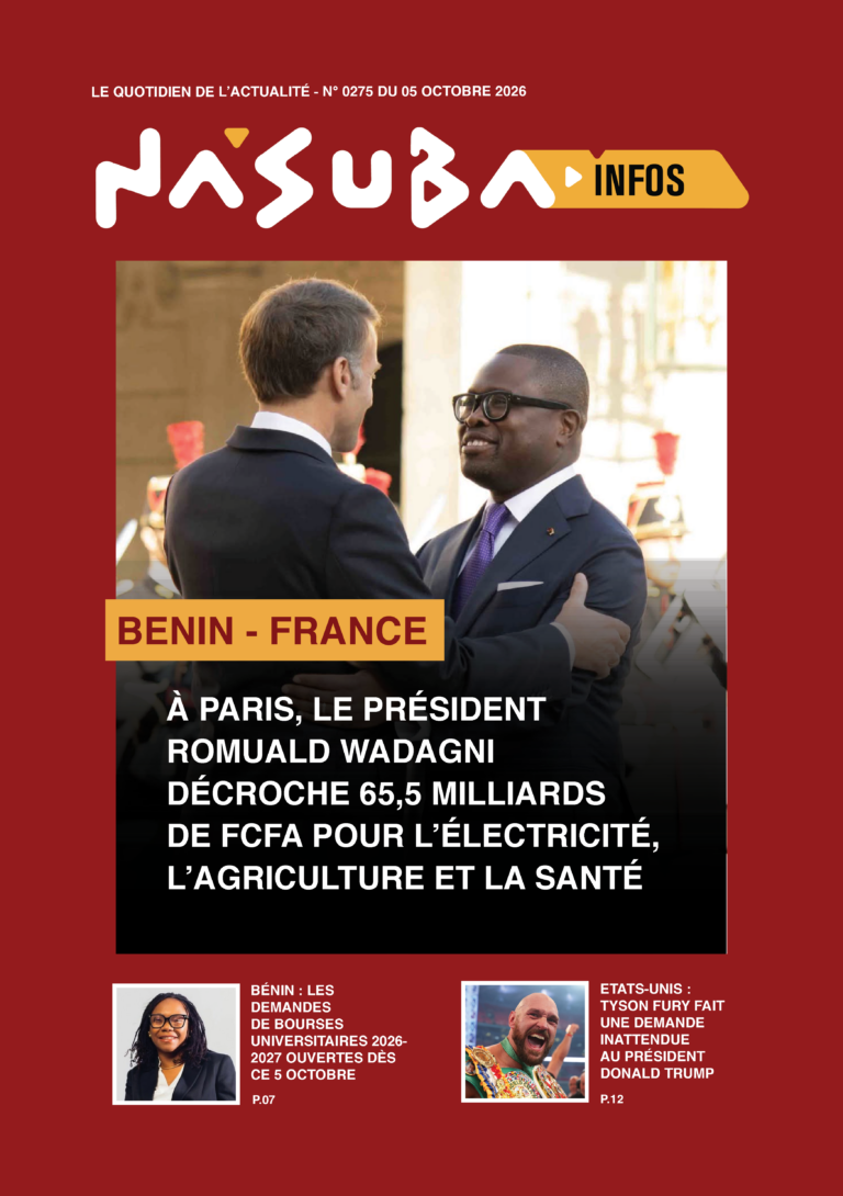 Quotidien Nasuba Infos du lundi 05 octobre 2026