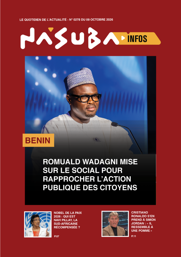 Quotidien Nasuba Infos du vendredi 09 octobre 2026