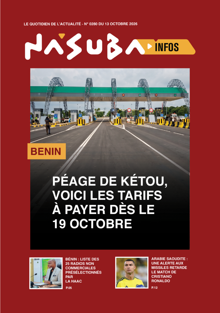 Quotidien Nasuba Infos du mardi 13 octobre 2026