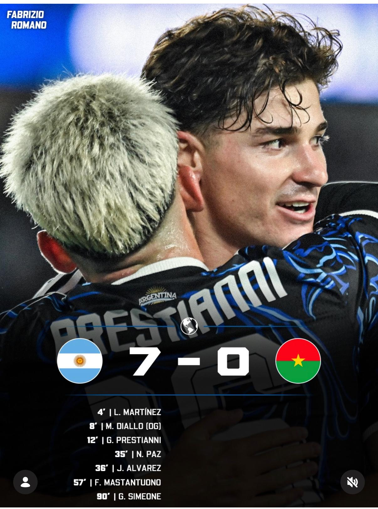 Football : l'Argentine écrase le Burkina Faso (7-0) avant son rendez-vous avec le Bénin